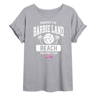 Juniors' Barbie: The Movie Barbie Land Volleyball Graphic Tee