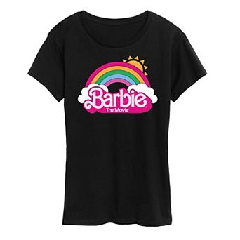 Plus Size Barbie™ The Movie Logo Rainbow Graphic Tee