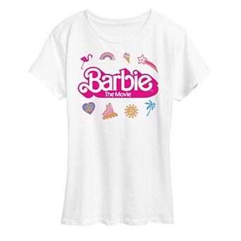 Plus Size Barbie™ The Movie Logo Icons Graphic Tee