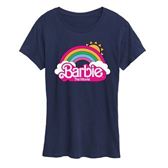 Juniors' Barbie™ The Movie Logo Rainbow Graphic Tee