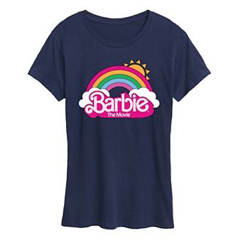 Juniors' Barbie™ The Movie Logo Rainbow Graphic Tee