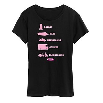 Juniors' Barbie™ The Movie Vehicles Graphic Tee