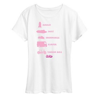 Juniors' Barbie™ The Movie Vehicles Graphic Tee