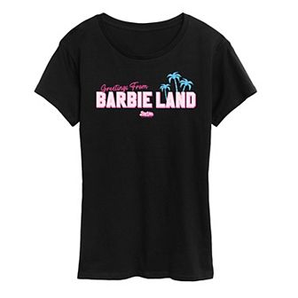 Juniors' Barbie™ The Movie Greetings From Barbie Land Graphic Tee