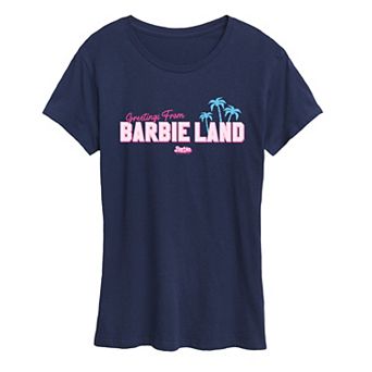 Juniors' Barbie™ The Movie Greetings From Barbie Land Graphic Tee