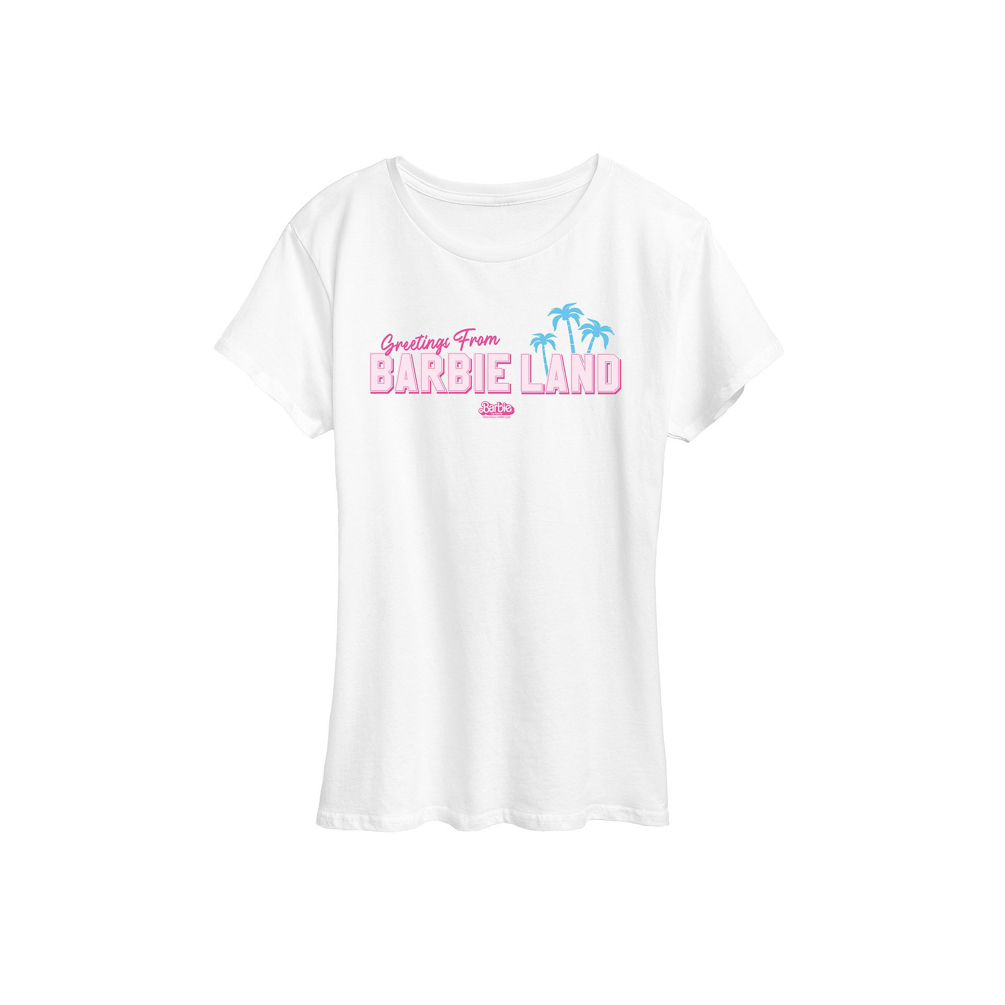 Juniors Barbie™ The Movie Greetings From Barbie Land Graphic Tee, Girls