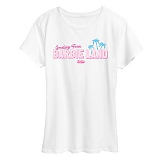Juniors' Barbie™ The Movie Greetings From Barbie Land Graphic Tee
