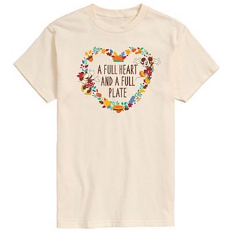 Disney's Mickey & Minnie Mouse Men's Full Heart And Full Plate Graphic Tee