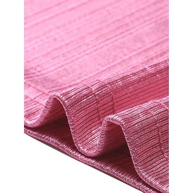 Plus Size Top for Women Metallic Round Neck Short Sleeve T-Shirt Party Blouses Tee Tops