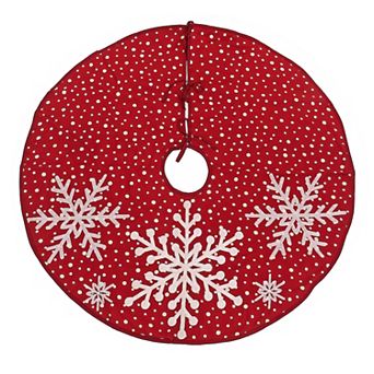 National Tree Company HGTV 52" Red Christmas Tree Skirt