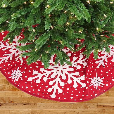 National Tree Company HGTV 52" Red Christmas Tree Skirt