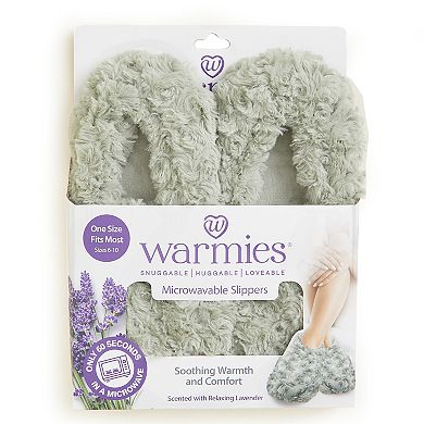 Warmies® Heatable Curly Sage Green Slippers
