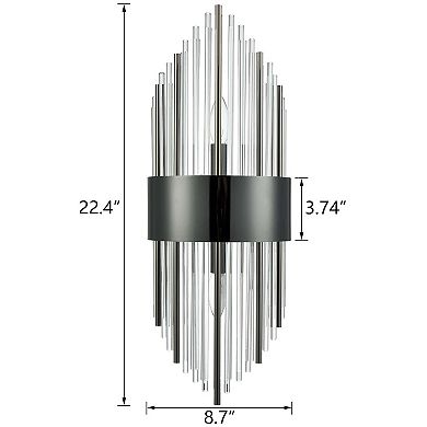 Modern Flute Shape Glass Wall Sconces 2-Pack Wall Sconce Lighting