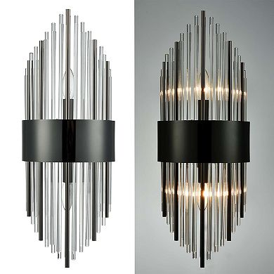 Modern Flute Shape Glass Wall Sconces 2-Pack Wall Sconce Lighting