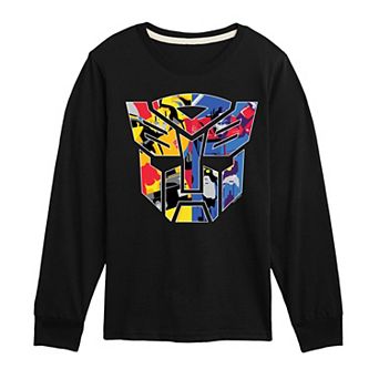 Boys 8-20 Transformers Color Block Long Sleeve Graphic Tee