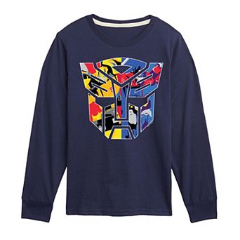 Boys 8-20 Transformers Color Block Long Sleeve Graphic Tee