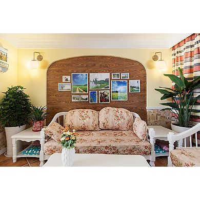 Plug-in Brass Wall Sconce Opal Globe Glass Modern Wall Sconce