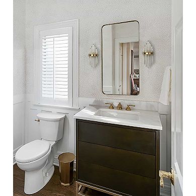 Modern Gold Brass Glass Crystal Wall Sconce, Set of 2