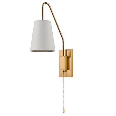Modern Brass Wall Lamps Set of 2 Plug-In Wall Lights