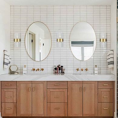 Crystal Wall Sconces Set of 2 Brass Gold Wall Light Fixture