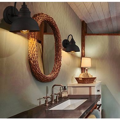 Farmhouse Indoor/Outdoor Wall Sconce Metal Barn Light