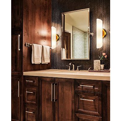 Modern Brass 2-Light Cylinder Sconce Lighting Set of 2