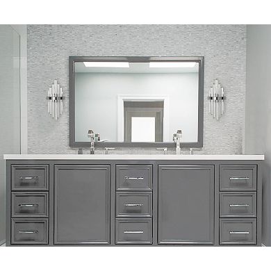 Modern Glass Rod Wall Sconces Titanium Black Finish Set of 2