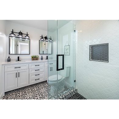 Farmhouse Bath Vanity Wall Light 3-Light Barn Sconce Oil Rubbed Bronze