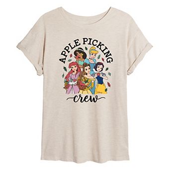 Juniors' Disney Princess Apple Picking Crew Graphic Tee