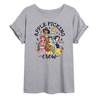 Juniors' Disney Princess Apple Picking Crew Graphic Tee
