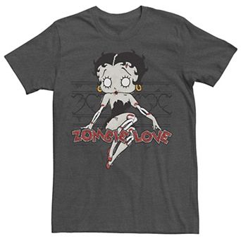 Men's Betty Boop Halloween Zombie Love Pose Graphic Tee