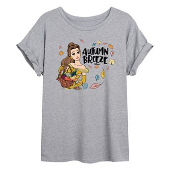 Disney's Beauty and the Beast Belle Juniors' Autumn Breeze Oversized Graphic Tee