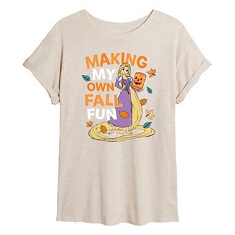 Juniors' Disney Princess Making Fall Fun Graphic Tee