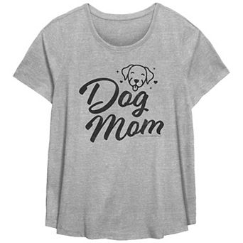Plus Size Dog Mom Hearts Graphic Tee