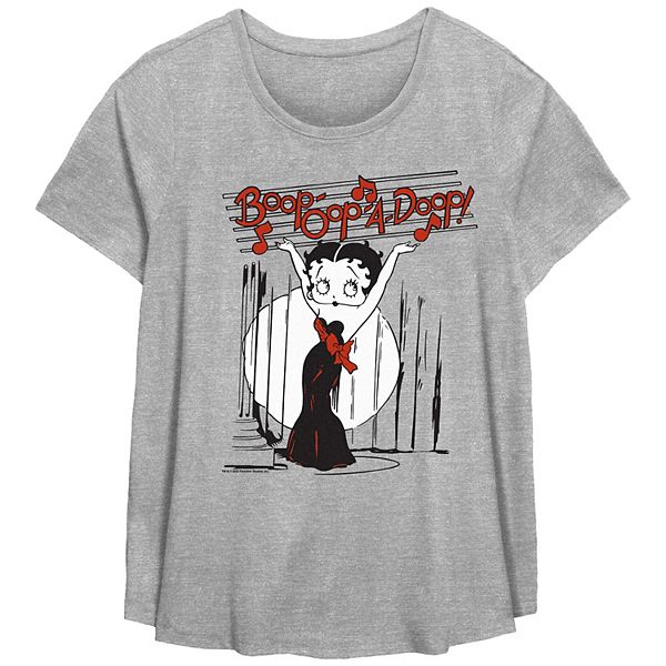 Plus Size Betty Boop Oop A Doop Song Stage Graphic Tee 