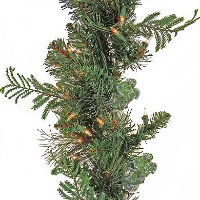 National Tree Company First Traditions 9-ft. Pre-Lit & Artificial Pinecones Christmas North Conway Garland