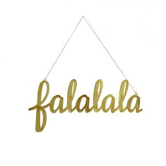 National Tree Company HGTV "FALALALA" Metal Wall Sign