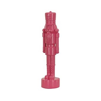 National Tree Company HGTV Pink Resin Nutcracker Floor Decor