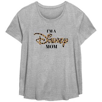Missy Plus Size I'm A Mom Cheetah Text Graphic Tee