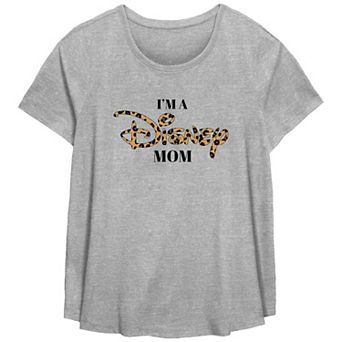 Missy Plus Size I'm A Mom Cheetah Text Graphic Tee