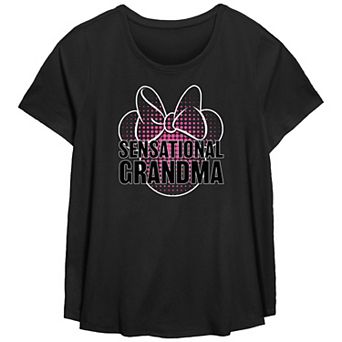 Disney's Minnie Mouse Missy Plus Size Sensational Grandma Scoop Hem Tee