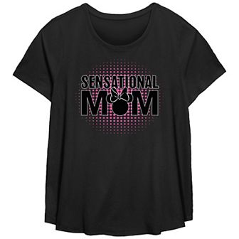 Disney's Minnie Mouse Missy Plus Size Sensational Mom Scoop Hem Tee