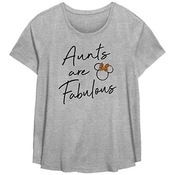 Disney's Minnie Mouse Missy Plus Size Aunts Are Fabulous Scoop Hem Tee