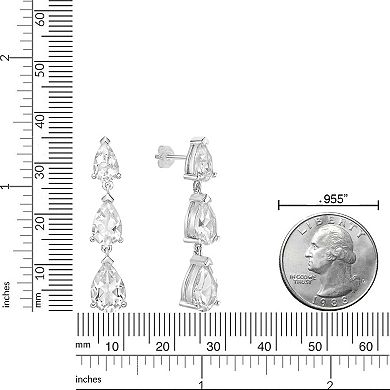 Gemminded Sterling Silver White Topaz Earrings