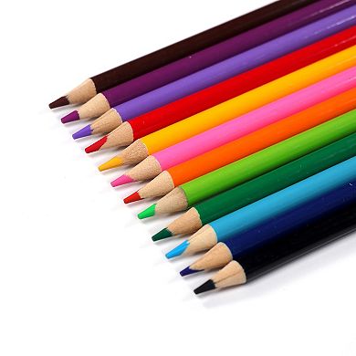 Bright Stripes iHeartArt 12 Colored Pencils Set