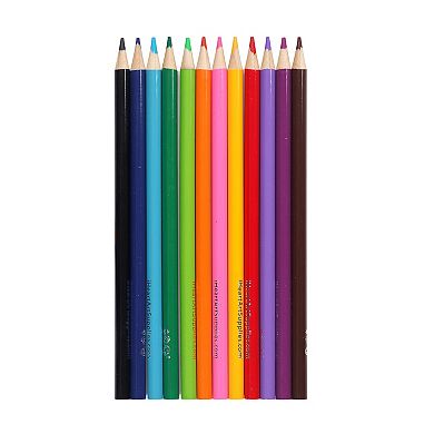Bright Stripes iHeartArt 12 Colored Pencils Set