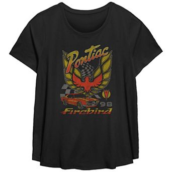 Plus Size Pontiac Red Yellow Firebird Graphic Tee