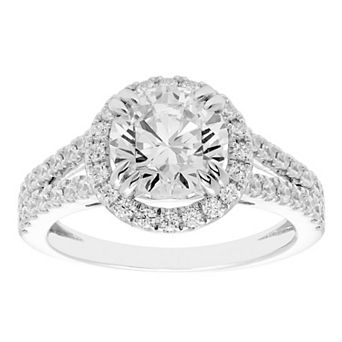 Evergreen Diamonds 14k White Gold 2 1/2 Carat T.W. IGL Certified Round Lab-Grown Diamond Engagement Ring
