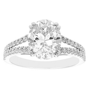 Evergreen Diamonds 14k White Gold 2 1/3 Carat T.W. IGL Certified Oval Lab-Grown Diamond Engagement Ring