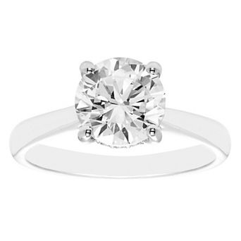 Evergreen Diamonds 14k White Gold 2 1/10 Carat T.W. IGL Certified Round Lab-Grown Diamond Engagement Ring